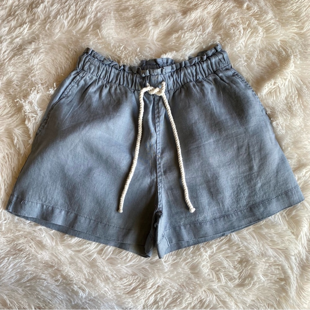 H&M Light Blue Drawstring Shorts Small